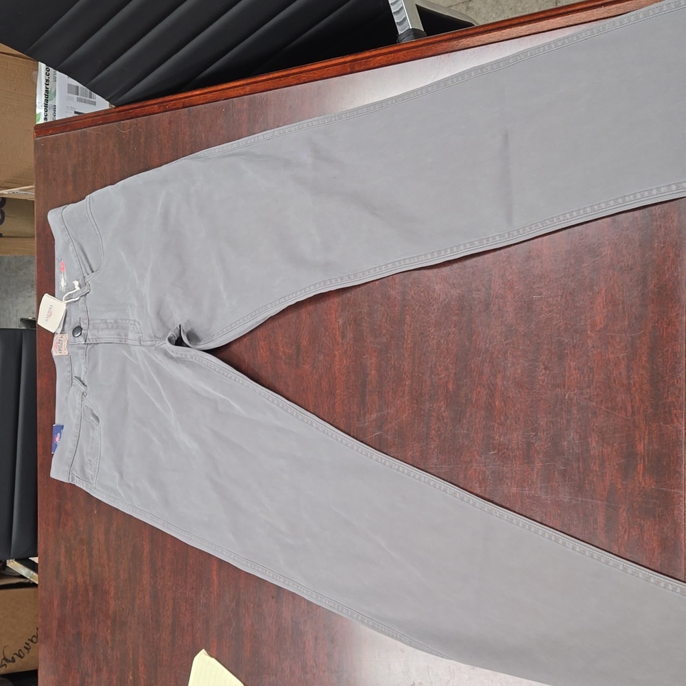 NWT FAHERTY COMFORT 5 POCKET TWILL PANT GREY 33